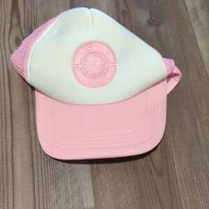 Pink and White Kids Cap